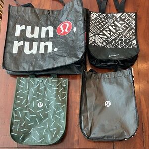 lululemon‎ athletica Black and Green Mini Bag Set